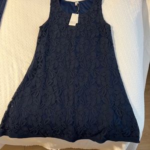 Navy Lace A-Line Dress new with tags